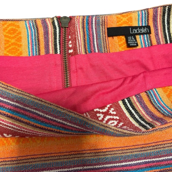 Ladakh Multicolor Striped Mini Skirt - Picture 4 of 9